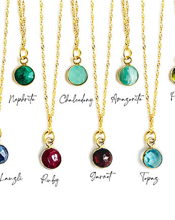 NASZYJNIK z kamieniem, minimalistyczny naszyjnik, Anemon Atelier