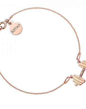 Bransoletka z różowego złota sztanga I CAN BE STRONGER, SOTHO
