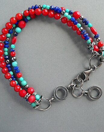 - koral-turkus-lapis-bransoletka, Emilia Woźniak