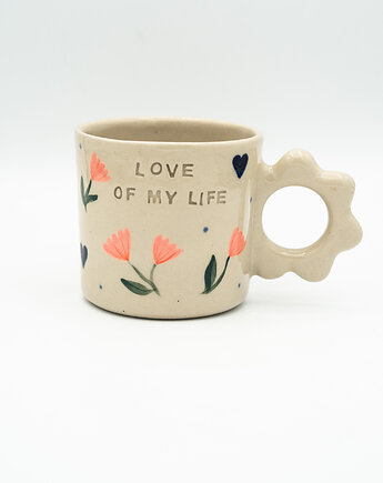 Kubek z napisami, panika ceramics