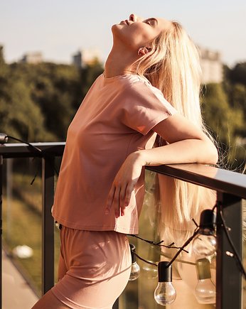 Szorty do spania -  JASNY RÓZ, MOONYO loungewear