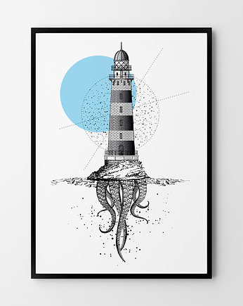 Plakat Latarnia baby blue, HOG STUDIO