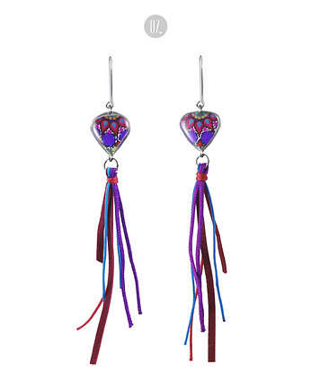 Kolczyki Bordeaux Kites - z chwostami, Olga Zielińska