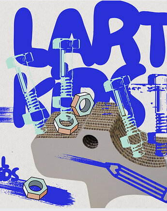 Doggy biały tekton dla starszych maluchów, LABORATORYART