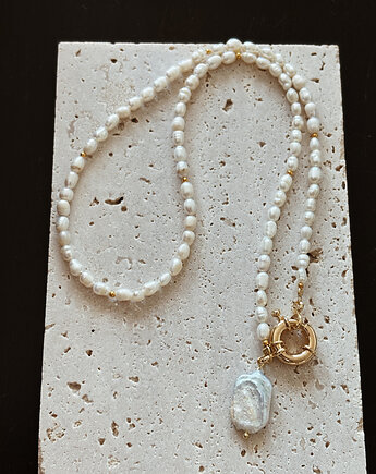 Naszyjnik z pereł naturalnych z zawieszką, Chmolowska Jewellery