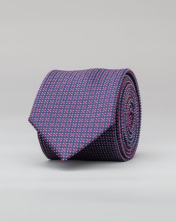 krawat classico granatowy mikrowzór 0002, BORGIO