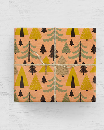 papier do pakowania -  choinki choinki  210 kraft, Wrap and Pack