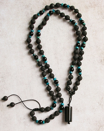 Jaspis, lawa, turmalin, onyks - naszyjnik, kaktusia