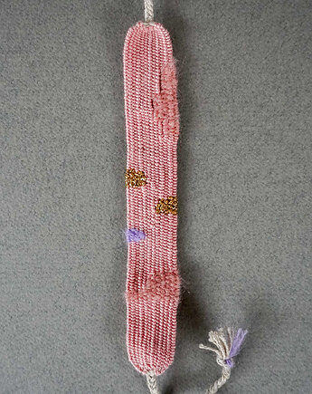 Szeroka bransoletka handmade na sznurku - unikat, Słońcem Tkane