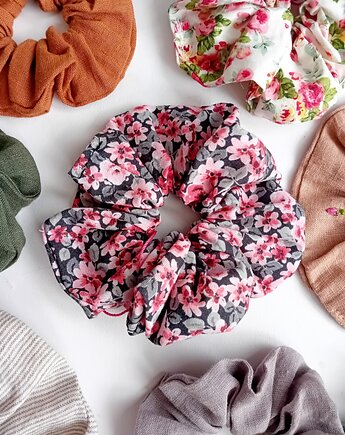 Ręcznie szyta gumka do włosów, rozrysowane