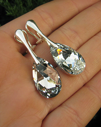 Zwierciadlane klipsy kryształ Swarovski - Lustereczka, Marisella