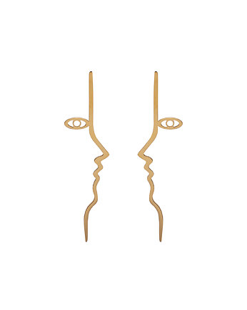 Kolczyki pozłacane Muse, mdesign