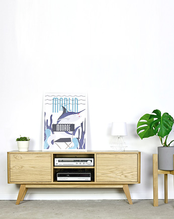 Szafka Stereo Jednolita / Szafka RTV / Szafka pod Telewizor / 152cm, Drevutnia