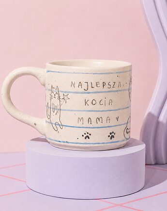 Ceramiczny kubek Najlepsza kocia mama, Twarda Sztuka
