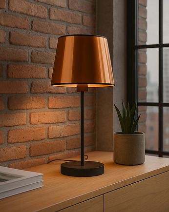 Czarna lampa stołowa do salonu SIENA MIRROR w stylu loftowym, LYSNE