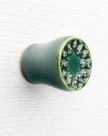 Gałka mała do mebli zieleń morska, wz.9, pracowniazona