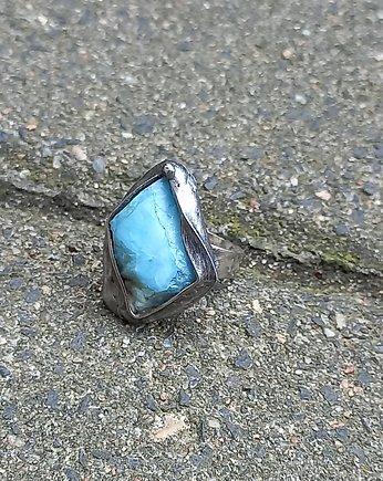 Larimar - pierścionek regulowany, po drugiej stronie lustra