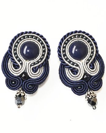 Sutaszowe kolczyki NAVY BLUE, Sylwia Żak