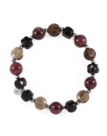 Bransoletka z otulających jesiennych kamieni - Wersja Srebrna, Kulka Bransoletki