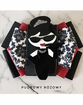 Brosza Audrey  Glamour Nowa Kolekcja 1 szt, Pudrowy Różowy