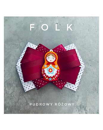 Brosza z kolekcji FOLK Nowość, Pudrowy Różowy