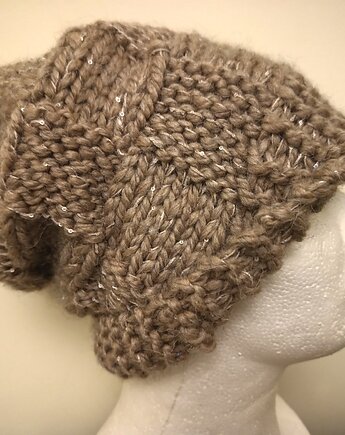 Cieplutka Czapka Plecionka z Cekinami, Majka