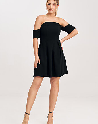 Elegancka sukienka hiszpanka midi z krótkim rękawem na imprezę - M1026, FIGL