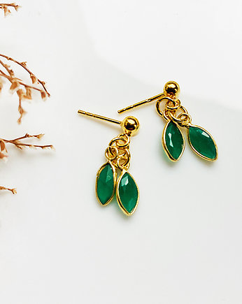 BOSKA ZIELEŃ- Kolczyki z zielonym onyksem, kolczyki onyks, Anemon Atelier