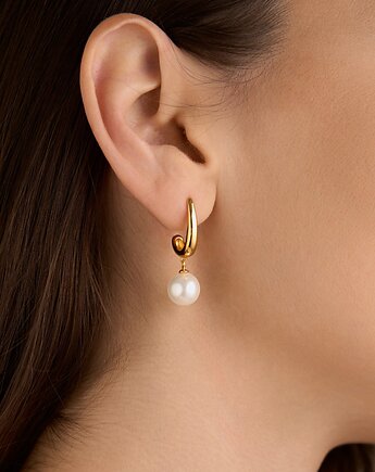 Kolczyki "Born in the Sea" z perłami- srebro 925 pozłacane, Coccola JEWELLERY