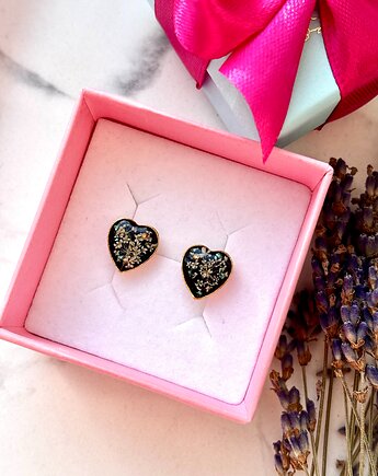 Kolczyki dzika marchew na czerni, Frant Art Jewellery