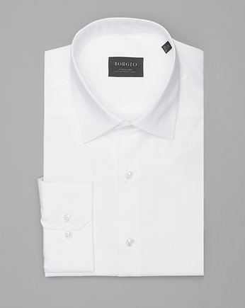 Koszula lavello 00313 dł. rękaw biały classic fit 164/170 40, BORGIO
