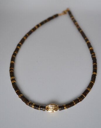 Choker z bronzytu z przekładką, Messme