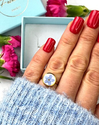 Pierścionek Niezapominajka, Frant Art Jewellery