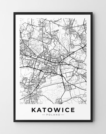 Plakat Mapa Katowice, HOG STUDIO