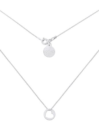 Srebrny naszyjnik z serduszkiem w kółeczku, SOTHO
