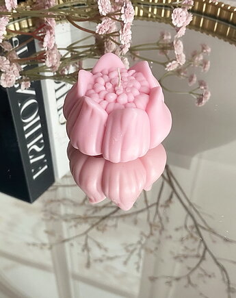 Świeca sojowa dekoracyjna "Flower" 62x40mm rózowa, Coccola JEWELLERY