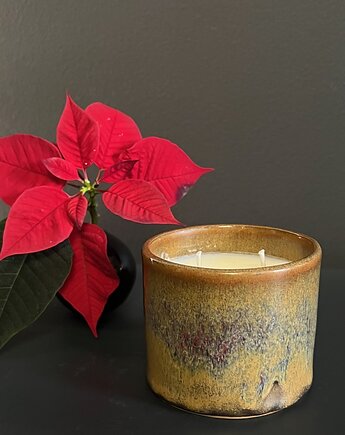 Świeca sojowa w ceramice 260 ml - grzane wino, PIEGO Ceramika