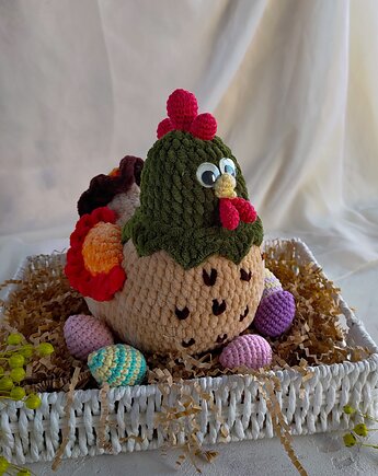 Kura pluszowa, Maskotka kura, Dekoracja domowa, EcoToysByNastya