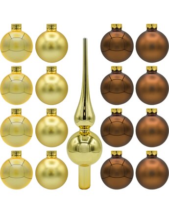 Bombki szklane złoto i brąz: zestaw, Syn Bombkarza