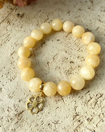 Bransoletka kalcyt- srebro 925 pozłacane, Coccola JEWELLERY