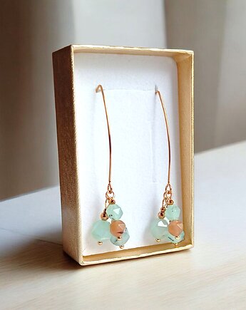 Długie kolczyki : SPRING collection: JADEIT, kaktusia