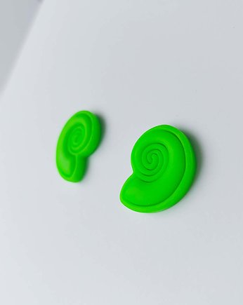 Kolczyki monolity zielone ślimaki, Figura Projekt