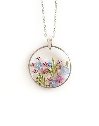 Naszyjnik z kwiatami, prezent na święta, Colie