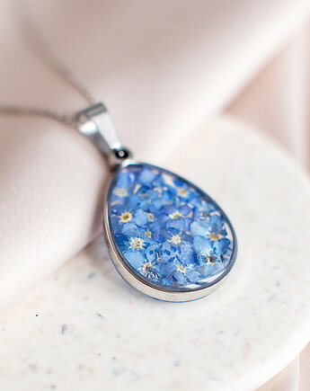 Wisiorek z niezapominajkami, nature gift