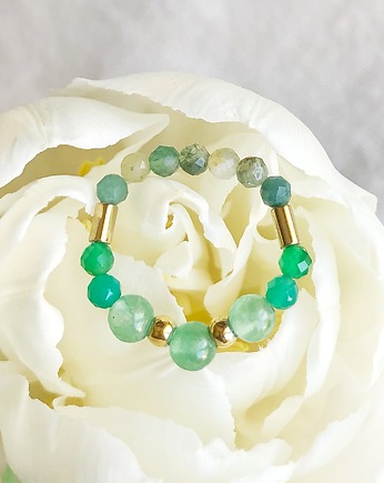 Pierścionek z agatów i jadeitów, Gleeme Jewellery