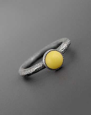 Pierścionek Bursztyn - srebro 925, Pastelove Jewelry