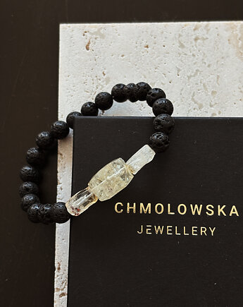 Bransoletka męska Cytryn i Lawa, Chmolowska Jewellery