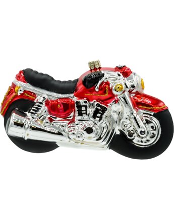 Bombka choinkowa: Motocykl: czerwony, Syn Bombkarza