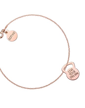 Bransoletka z różowego złota kettlebell LIVE YOUR DREAM, SOTHO