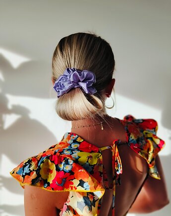 Gumka jedwabna, scrunchie, frotka sweet lavender MAXI, Capillum